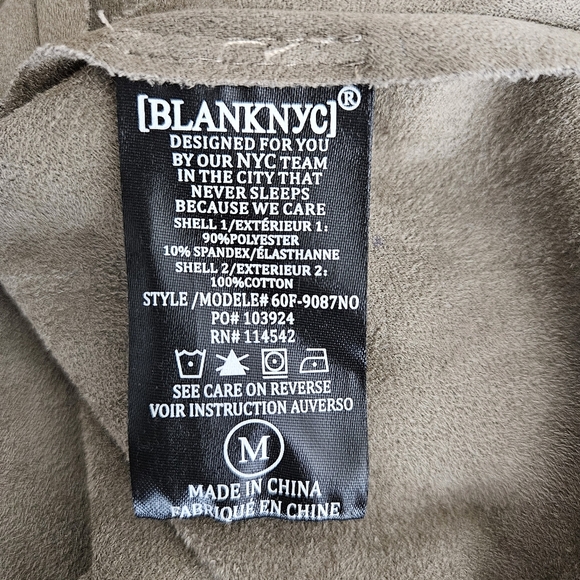 BLANKNYC Cloud Nine Drape Jacket Brown Faux Suede Long Sleeve Open Front Medium - Picture 8 of 9